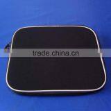 Black Neoprene Laptop Sleeve w/ White Piping, Briefcase, Computer Bag, Laptop Bag, Backpack thumbnail-1