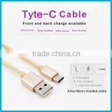 Aluminium Alloy Nylon Colorful Micro Braided Usb Cable Usb 3.1 Type c Cable Micro Usb Charging Cable for Type C Mobile Phone