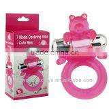 Sex Toys 7 Mode Cockring Rings Vibe Cute Bear Vibrating Penis Rings thumbnail-1