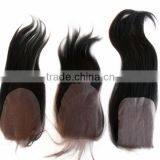 Express Brazilian Human Hair Cheap 3 Part Silk Base Bangs Lace Front Closure thumbnail-2