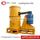 Cubic product less iron pollution iron ore composite hammer crusher plant