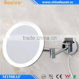 8'' Round Brass Acrylic Mirror Led Compact Bathroom Wall Mirror Quality Choice thumbnail-1