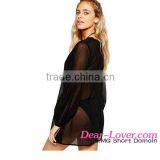 Sexy Wholesale Black Lace up Beach Cover up Waist Trainer Neoprene thumbnail-2