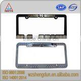 High Quality Decorative Zinc License Plate Holder With Raised Logo