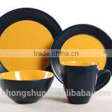 Wholesale Home Appliances Stoneware Ceramic Dinnerware 16pcs 2 Tone Color Glazed Ceramic Tableware/ceramic Dinner Set/dinner Set thumbnail-4