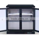 2015 New Desigh Undercounter Black Bar Fridge With 2 Glass Door thumbnail-2
