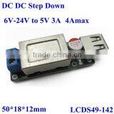 dc Buck Converter 6-24v 18v 12v 9v to 5v 3A Usb Charger Board Cell Phone Pcb Board ,super Hig Efficiency , China Supplier