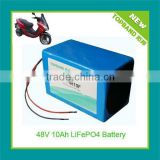 fashionable lifepo4 battery pack 48V 10AH for e-bike,e-motorcycle,UPS