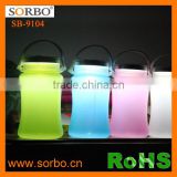 NEW PRODUCT five color solar silicone christmas ornaments lantern with hanger and waterproof