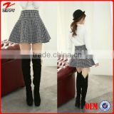 NEW Fashion Retro High Waist Houndstooth Pleated Short Mini Skirt & latest skirt design pictures                        
                                                Quality Choice