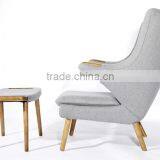 Hans J. Wegner Cashmere Teddy Bear Chair and Ottoman thumbnail-5
