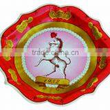 9" Custom Printed Square Shape Food Grade Paper Plates Disposable thumbnail-6