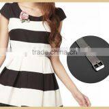 Bling Women Ornaments, 316L Stainless Steel Gun Color Waist Belts thumbnail-1