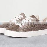Pink Glitter Lace up Vulcanized Shoe Women Sneakers Cheap Casual Canvas Shoes Women Ladies 2016 thumbnail-1