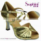 Sequin Ladies Shoes , Women Wide Ballroom Dance Shoes thumbnail-1