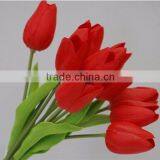 Red mini tulip Cheap PU artificial flower wedding mini tulip for sale