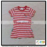 BKD Dyed Stripe Baby Simple Dresses and Solf Cotton Baby Clothes thumbnail-1