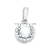 Fashion jewelry pendant 925 sterling silver stone pendant silver jewelry