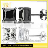 2016 Beautiful top design earring pave diamond jhumka mini druzy meteorite bar stud earrings set