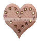 pink bling heart-shape rhinestones