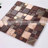 SMP21 Glass Mosaic Flower Patterns Decorative Italian Tile Non Damage Mosaic thumbnail-2