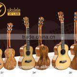 Solid spruce soprano ukulele of high quality from China factory(UK-LA06-21)