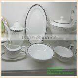 European Royal Luxury 112pcs Fine Bone China Dinner Set thumbnail-1