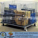 4 Layers Stackable Cages Large 0.15-1.56 m3 Drink Transport Containers Rectangular Products Storage Wire Mesh Boxes Gitterboxes