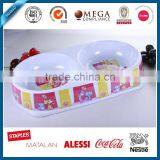 Hot !2016 Cute Pet Bowl Feeder/100% Melamine Dog Food Dish/Double Dinner Pet Bowls Equipament Adestrament Dog thumbnail-1