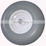 13 Inch 4.00-6 FLAT FREE PU Wheel With Metal Rim for Wheelbarrows Tool Carts thumbnail-6