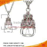 Flower Shaped Perfume Bottle Jewelry Necklace for Women Wholesale thumbnail-1