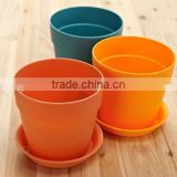 Bright color round flower pot, Customer designed indoor flower pot, lighted outdoor plant pot < SG1525>