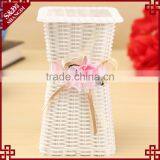 Home or Wedding Used Plastic Wicker Handcraft Artificial Flower Basket Decoration thumbnail-3