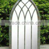 Wrought Iron Frame Antique Decorative Gothic Arch Garden Mirror thumbnail-1