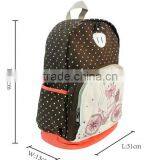 Lightweight Dots and Cartoon Printting Canvas Laptop Backpack Cute School Bag thumbnail-5