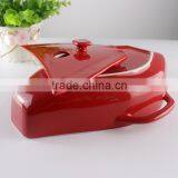 China Factory Suppliers Ceramic Cookware Boat Shape Casserole thumbnail-5