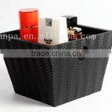 China Supplier Fancy Square Plastic Cloth Basket/Sundry Storage Basket thumbnail-1