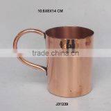 Moscow Mule Copper Bear Mug Plain With Out Hammer and Copper Handle Polished thumbnail-1