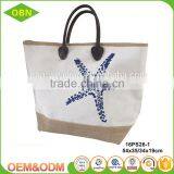 Wholesale Cheap Canvas Tote Beach Bag for Women thumbnail-2