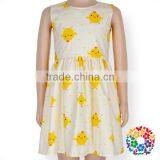 Wholesale Baby Girls New Chicken Printing Sleeve Dress Fashion Summer Cotton Dress Shirt thumbnail-2
