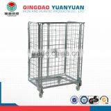 Storage Logistics Trolley Roll Container Pallet 4-Sided Nestable Roll Pallet Metal Storage Cage With Wheels thumbnail-2
