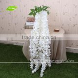 GNW FLW1503 5ft white artificial wisteria flower with hanging flowers wholesale table centerpieces for wedding decoration