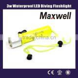 3w Waterproof LED Diving Flashlight