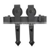 Antique Barn Door Hardware Horseshoe Sliding Door Hangers Track Roller Wheels thumbnail-4