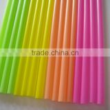 Disposable Neon Color plastic flexible straws