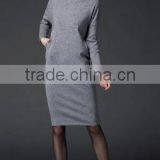 2016 Women Autumn Midi Long Sweater Knitted Wear Wrap Long Sleeve Slim Thin Pullover Skirts thumbnail-4