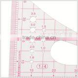 Kearing Transparent Plastic Rulers 1:4 Sandwich Printing Line Scale Rulers for Architect Designer #8514 thumbnail-4