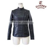 usa style fashion ladies pu leather jacket&grils jacket with YKK zipper jacket