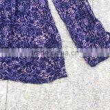 Women Leftover Stock Fashion Long Sleeve Boat Neck Full Print t -shirt thumbnail-3