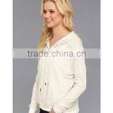 Spring Autumn Thin Bomber Straight Hem Thin Fleece Hoodie With Hooded and Front Big Pocker thumbnail-2